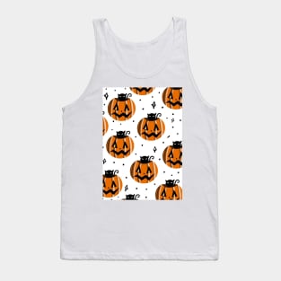 Pumpkin and Black Cat Tank Top